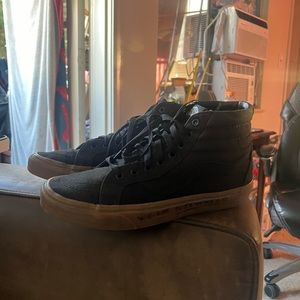 Vans Sk8-Hi high top skate shoes sneakers black & gum size 10 men’s mens